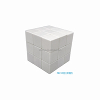Cube Magique Lumineux 3x3x3 en Plastique ABS Blanc, Mini Boîte de Voyage, Jeu Magnétique Anti-Stress, Jouet Fidget, Puzzles, Cube de Vitesse DIY pour