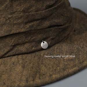 Nouvel Arrivage Chapeau Bob Unisexe Vintage en Lin de Haute Qualité, Protection Solaire Extérieure, à Calotte Plate et Nœud Tendance - Product Image 4