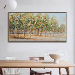 Peintures texturées sur toile de grande taille, <span class=keywords><strong>peinture</strong></span> <span class=keywords><strong>acrylique</strong></span> d'arbre, peintures de paysage 3D, designs d'art mural pour le salon - Product Image 6