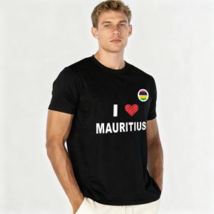J'aime le t-shirt drapeau imprimé de l'île <span class=keywords><strong>Maurice</strong></span> avec plusieurs tailles au choix, adapté aux vêtements de <span class=keywords><strong>vacances</strong></span> et aux activités de plein air - Product Image 3