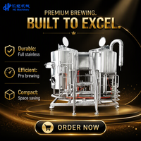 Ensemble d'équipements de brasserie clé en main de 500 L contrôlé par PLC automatique avec des cuves de fermentation et un système de brassage de bière