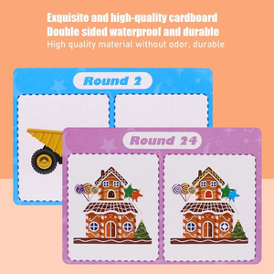 <span class=keywords><strong>Jeu</strong></span> de puzzle de recherche de différences pour enfants, jouet d'entraînement à la concentration, <span class=keywords><strong>jeu</strong></span> de défi visuel, casse-tête de bureau - Product Image 4