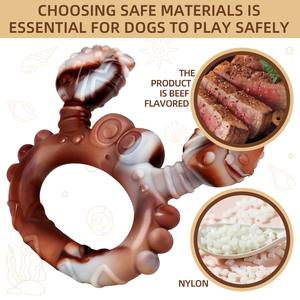 Yıkılmaz naylon köpek çiğnemek oyuncak gerçek sığır lezzet evcil tavşanlar için fıstık ezmesi tasarlanmış diş temizleme oyuncak dolu olabilir - Product Image 6