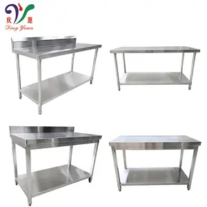 業務用キッチン設備丈夫で耐久性のあるステンレス鋼工業用作業台