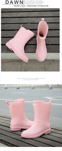 Botines Impermeables Cómodos de Goma para Lluvia para <span class=keywords><strong>Mujer</strong></span> - Product Image 6
