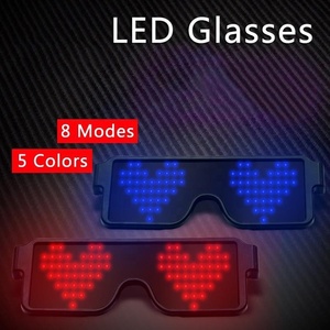 8 modèles <span class=keywords><strong>Choisi</strong></span> Shenzhen Approvisionnement Clignotant Néon <span class=keywords><strong>A</strong></span> MENÉ des Lunettes De Soleil Pour La Fête - Product Image 2
