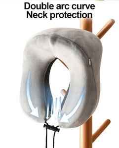 Oreiller de voyage ergonomique en U avec boucle réglable et poche latérale pour le soutien du cou et le soulagement de la fatigue au bureau - Product Image 3