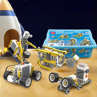 Ensemble de blocs de construction robotiques programmables par application STEM, 50 modèles, 180 pièces, plastique ABS, certifié EN71, puzzle éducatif unisexe