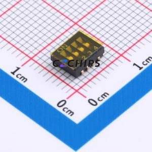 DSHP-04-TJ-GER DIP Switch SMD Switch Flat Toggle, Groove Type Single Pole Single Throw 4 1.27mm - Product Image 1