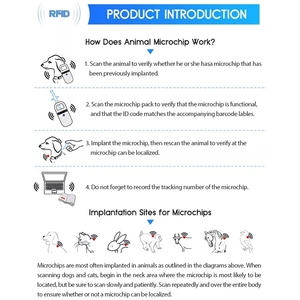 قطع غيار للحيوانات الأليفة, 134.2 قطع من الزجاج البيولوجي المزروع ، Hdx Fdx-b RFID ، رقاقة <span class=keywords><strong>microchip</strong></span> ، بطاقة تعريف الحيوان ، حقنة جهاز مرسل مستجيب للكلاب والقطط والأسماك - Product Image 6