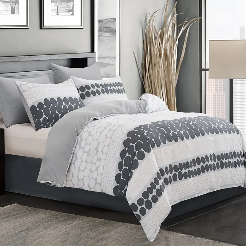 高級寝具カバー付き3ピースセット高品質工場ミニマリスト幾何学模様寝具の卸売
