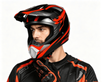 Casque de moto intégral certifié 3C QFH UHKJ010 avec image imprimée par transfert thermique, unisexe, adultes, quatre saisons, sport, cyclisme