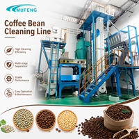 Ligne de nettoyage de grains de café Mufeng 1-6T/H, machine de tri et de calibrage des grains