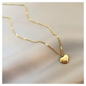 SC yeni moda altın kaplama kolye mizaç çekici gerdanlık kolye romantik hediye kalp kolye kadınlar için