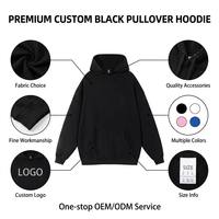Sweat à capuche rétro personnalisé Elite Selection, couleur unie, brodé noir et blanc, pull streetwear haute définition
