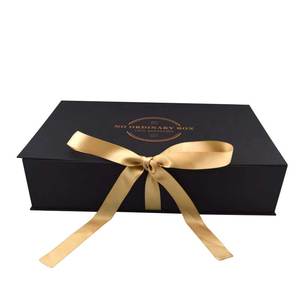 Custom Logo Luxury Cardboard <b>Foldable</b> Hair Bundle Extension Wig Packaging <b>Box</b> for Bundles - Product Image 1