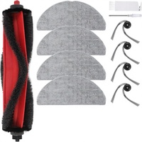 Kit d'accessoires de remplacement pour robot aspirateur Roborock Q7 M5/M5 Q7 L5/L5 Plus, en caoutchouc, coton et polyester réutilisables, 1 brosse principale, 4