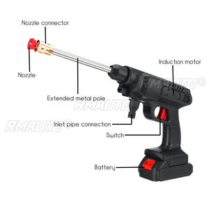 Nettoyeur haute pression sans fil 400W 24V 36BAR, lave-auto électrique, pistolet à eau portable Parkside 15600mah pour batterie au lithium 1/2 - Product Image 5