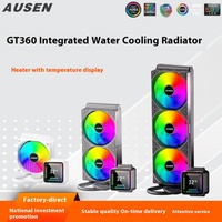 Refroidisseur d'eau pour processeur intelligent tout-en-un GT360 avec écran numérique, ventilateur ARGB, contrôle de la vitesse PWM pour boîtiers d'ordinateur