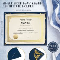 Plantilla de Diploma Escolar Editable e Imprimible de 8.5x11 Pulgadas, Papel de Certificado Personalizado con Estampado en Caliente
