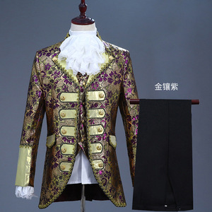 Abito da Spettacolo per Uomo Adulto, <span class=keywords><strong>Costume</strong></span> da Corte Europea, Abito da Principe Azzurro per Palcoscenico, Stile Retrò Europeo per Teatro - Product Image 2