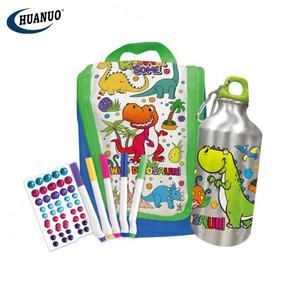 2 dalam 1 Baru 500ML menghias botol air Anda & tas tangan dengan pena dan stiker untuk anak-anak Seni & Kerajinan DIY gambar mainan - Product Image 3
