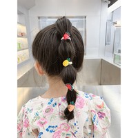 Ikat rambut jempol Mini kecil permen lucu, Set ikat rambut indah warna permen, aksesori rambut ikat untuk anak-anak