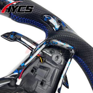 Volant sport haut de gamme personnalisé en fibre de carbone forgée avec LED pour Volkswagen VW <span class=keywords><strong>Golf</strong></span> 6 7 6R <span class=keywords><strong>7R</strong></span> MK6 MK7 MK7.5 <span class=keywords><strong>GTI</strong></span> Jetta Passat CC - Product Image 5