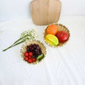 Panier à fruits en bambou, ensemble de paniers tissés à la main, décoration d'intérieur, paniers de rangement, organisateur de cuisine naturel, fournisseur du Vietnam - Product Image 6