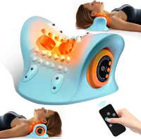 Nackenmassagegerät Kissen Kabellose Fernbedienung Multidirektionale Dehnung 3 Wärmemodi 3 Vibrationsmodi USB-Aufladbar Lithium-Batterie