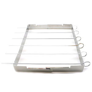 Canasta para Asar <span class=keywords><strong>Kebab</strong></span> de Acero Inoxidable, Portátil, Antiadherente, Soporte para Brochetas, Herramienta de Asado Duradera con Caja de Seguridad - Product Image 2