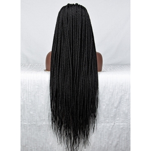 Nuovo arrivo parrucche intrecciate in pizzo sintetico pieno per intrecciare parrucche per donne nere 36 pollici capelli lunghi parrucche con i capelli del bambino - Product Image 2