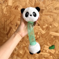 Pendentif de sac à ressort extensible en peluche télescopique motif animal mignon pour décoration de sac à dos et sac à main, cadeau