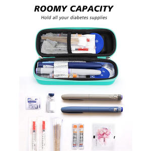 Casing perjalanan pendingin Insulin portabel EVA Organizer perawatan <span class=keywords><strong>diabetes</strong></span> bergaya dengan tas pendingin terisolasi untuk obat-obatan pena - Product Image 2