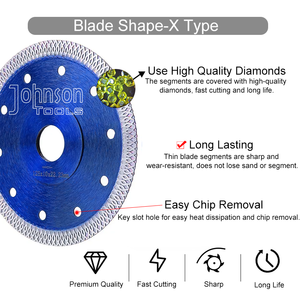 चीनी मिट्टी के टाइल, सिरेमिक, संगमरमर, चिनाई के लिए चीनी मिट्टी काटने वाली डिस्क और ड्रिल बिट सेट - Product Image 2