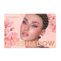 Palette de fards à paupières IGOODCO 40 couleurs, emballage fleur de cerisier, fini mat, scintillant, haute pigmentation, longue tenue, maquillage des yeux