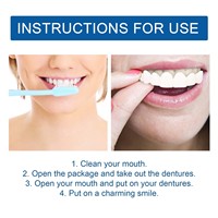 Prothèses dentaires esthétiques à clipser en silicone et plastique, pour blanchiment dentaire, couvre-dents supérieurs et inférieurs, fausses dents, placages dentaires à clipser