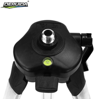 DERUIDA1.2 1,5 mètre Trépied pour niveau laser infrarouge avec support de levage télescopique et fixation au plafond