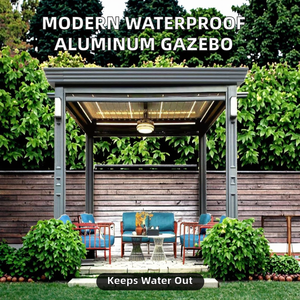 Arbres en aluminium modernes et imperméables, respectueux de l'environnement, style chinois, jardin extérieur, patio, toit à lames, stores à glissière, personnalisables, nature - Product Image 2