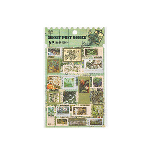 2 autocollants par paquet, thème de timbres vintage de <span class=keywords><strong>la</strong></span> <span class=keywords><strong>collection</strong></span> Sunset Post Office, matériel de décoration pour carnet - Product Image 5