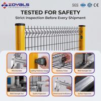 Panneau de clôture de sécurité en acier pour jardin, revêtement poudré, grillage soudé 3D, fourniture d'usine, usage résidentiel