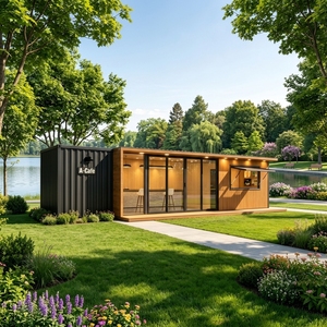 Conteneur maritime modulaire préfabriqué de 40 pieds à usages multiples pour café rapide, café modulaire, bar - Product Image 1