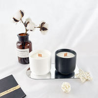 Direktverkauf ab Werk Luxuriöse Handgefertigte Haushaltsdekoration Aromatherapie Vanille Sojawachs Holzdocht Duftkerze für Diwali