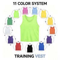 Gilet d'entraînement unisexe léger à séchage rapide en polyester, multicolore, respirant, design personnalisé, pour football et basketball
