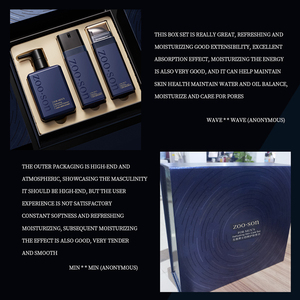OEM ODM ZOOSON ชุดผลิตภัณฑ์ดูแลผิวหน้าสำหรับผู้ชาย 3 ชิ้น ชุดผลิตภัณฑ์ดูแลผิวหน้าสำหรับผู้ชาย ควบคุมความมัน ให้ความสดชื่น - Product Image 5