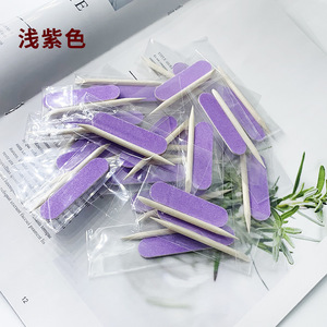 ミニネイルファイルセット カラフルファイル 1800/180 使い捨て木製ウッドスティック ネイルステッカー貼り付け用ミニファイル 研磨ファイル - Product Image 2