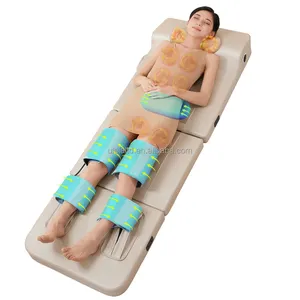 Kích Thước Tiêu Chuẩn Rung Sưởi Ấm Massage Giường Mat Trở Lại Kéo Dài Shiatsu Massage Di Động Nệm