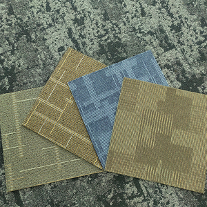 Piso de oficina Alfombra Azulejos Alfombras modulares Oficina cuadrada Nylon Pvc Alfombra Azulejo - Product Image 4