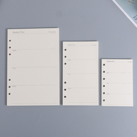 A7 A6 A5 Recharges de papier pour plan hebdomadaire et mensuel Page intérieure Cornell Cahier à spirale de 45 feuilles Pages de reliure à feuilles mobiles