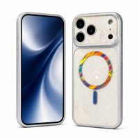 Coque Métallique Brillante Direct Usine avec Anneau N52 Intégré Charge Rapide Édition Blanche pour iPhone Séries 15 16 17 18